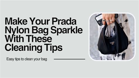 how to clean nylon bag prada|prada handbag cleaning.